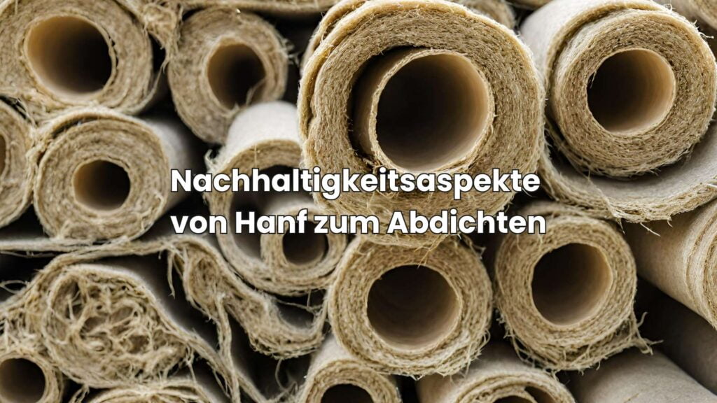 Nachhaltigkeitsaspekte von Hanf zum Abdichten