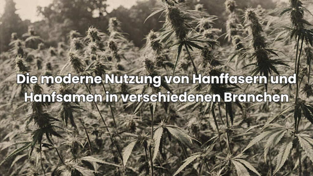 Nutzhanf-Geschichte - Die moderne Nutzung von Hanffasern und Hanfsamen in verschiedenen Branchen