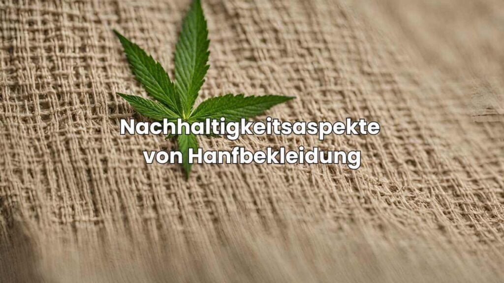 Nachhaltigkeitsaspekte von Hanfbekleidung